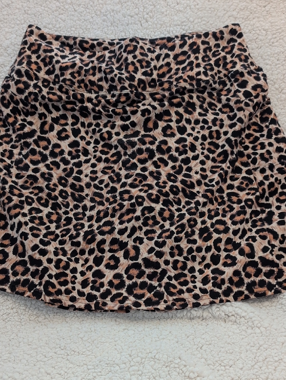 Leopard Print Women’s Skort - Tan/Black